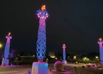 Illuminated sculptures are the newest feature welcoming visitors to Downtown Arlington
