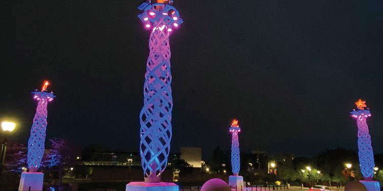 Illuminated sculptures are the newest feature welcoming visitors to Downtown Arlington