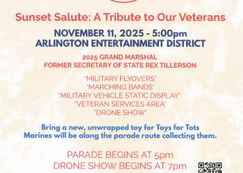 TEXAS VETERANS DAY PARADE RETURNS TO ARLINGTON ENTERTAINMENT DISTRICT NOVEMBER 11